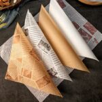 branded fish and chips paper folded with custom print design