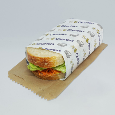 eco-friendly sandwich wrapping paper with custom print